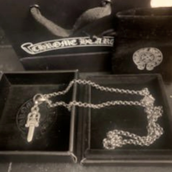 Chrome Hearts Silver Sword Pendant W/Silver Chain - Picture 2 of 10